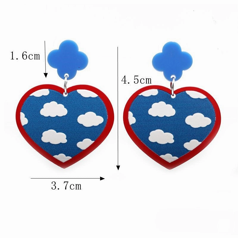 Wholesale Heart Butterfly Acrylic Earrings