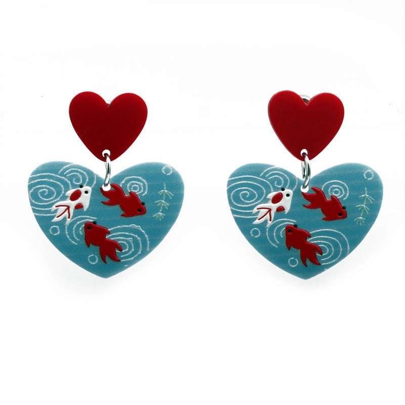 Wholesale Heart Butterfly Acrylic Earrings