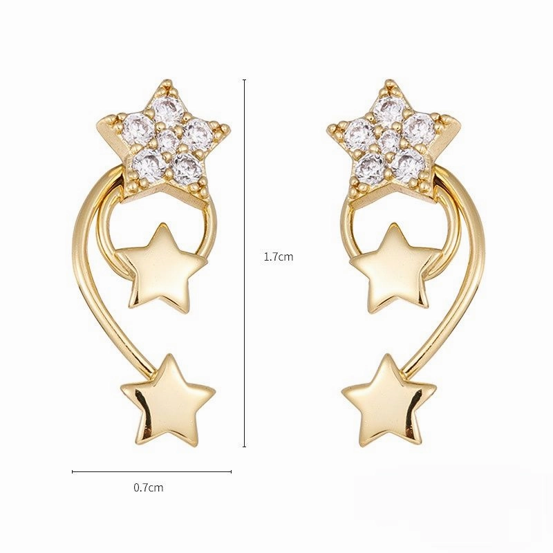 Wholesale Heart Copper Ear Studs