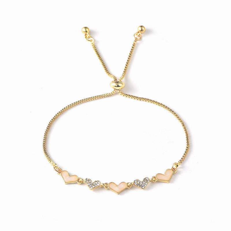 Wholesale Heart Elastic Alloy Bracelet