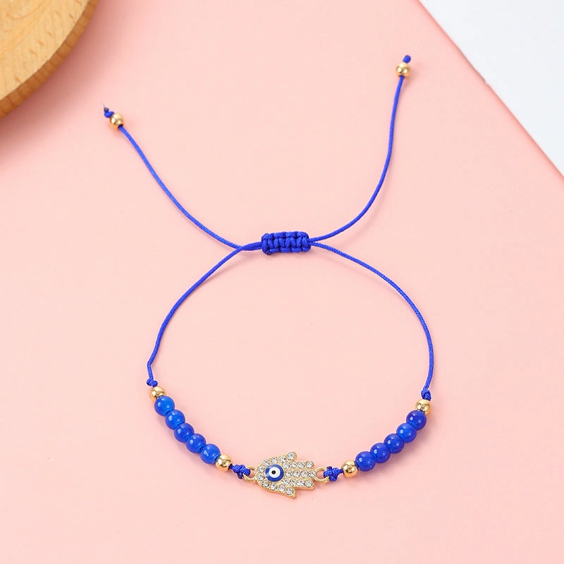 Wholesale Heart Eyes Diamond Alloy Bracelet Set of 12