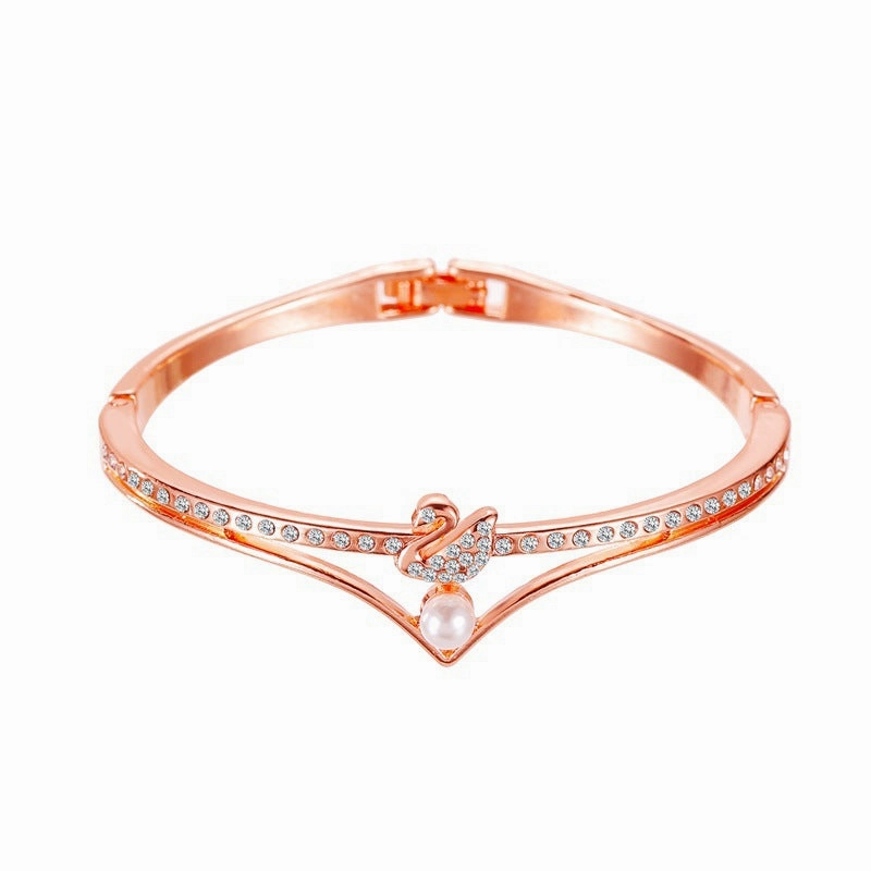Wholesale Heart Geometric Crystal Bracelet