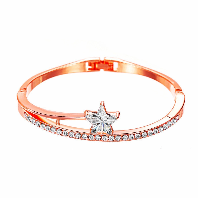 Wholesale Heart Geometric Crystal Bracelet