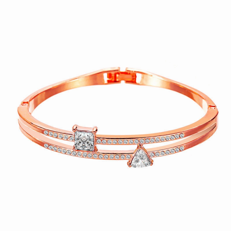 Wholesale Heart Geometric Crystal Bracelet
