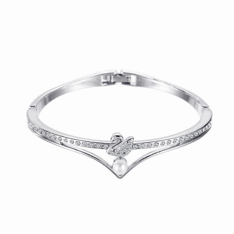 Wholesale Heart Geometric Crystal Bracelet