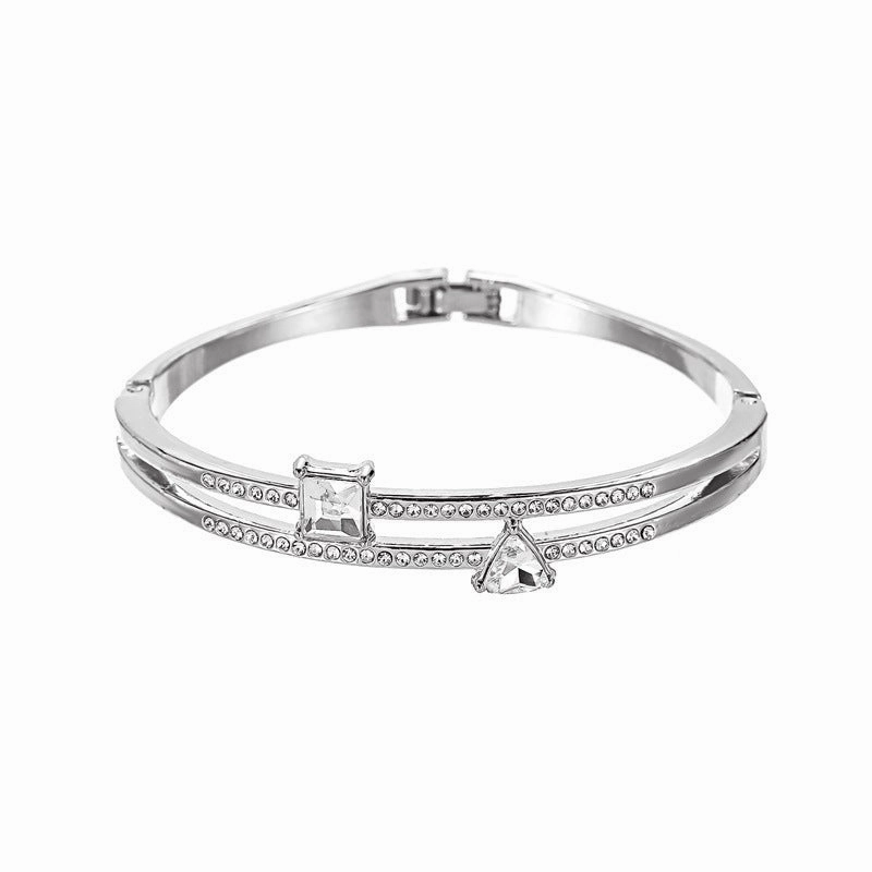 Wholesale Heart Geometric Crystal Bracelet