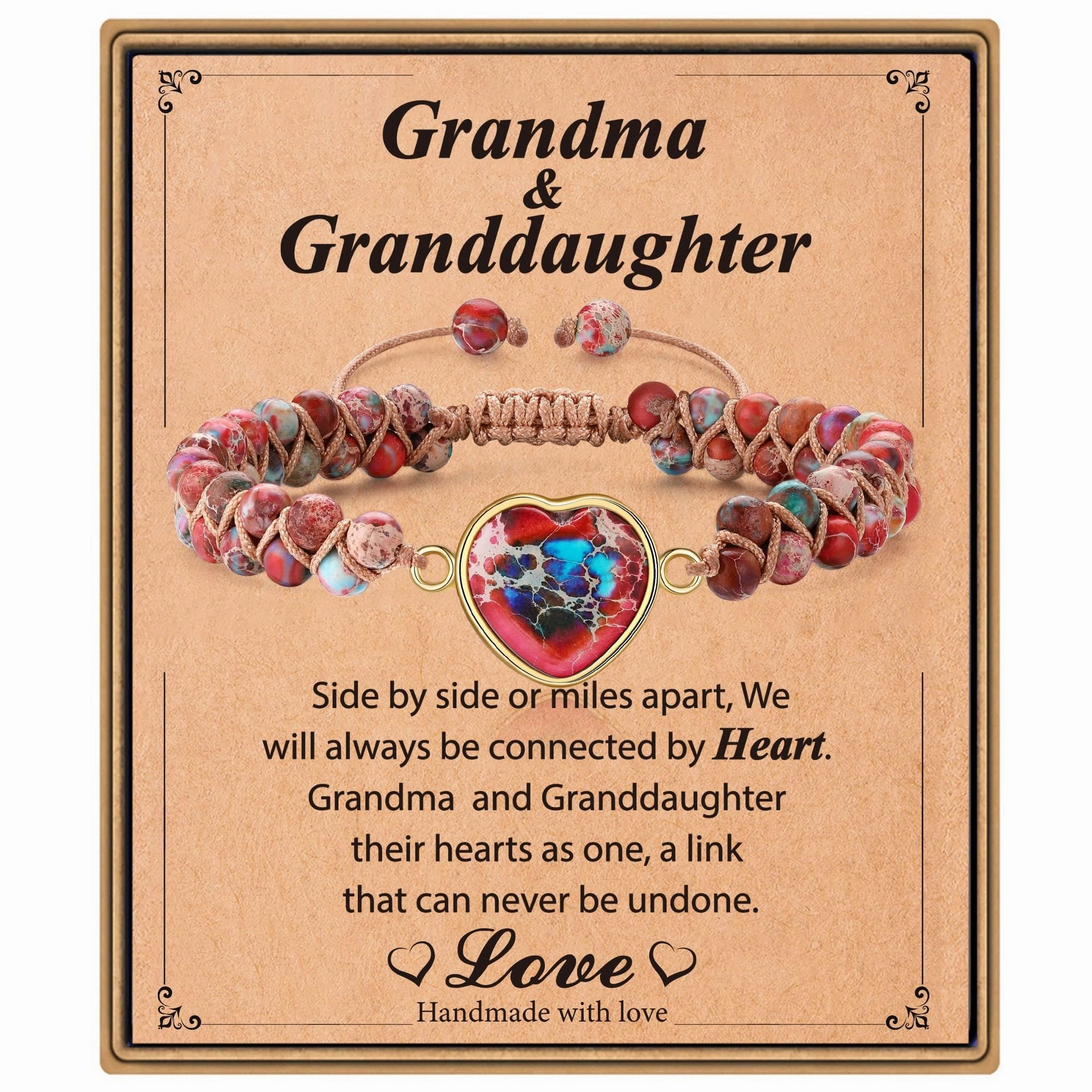 Wholesale Heart Pendant Bracelet Double Braided Friendship Bracelet