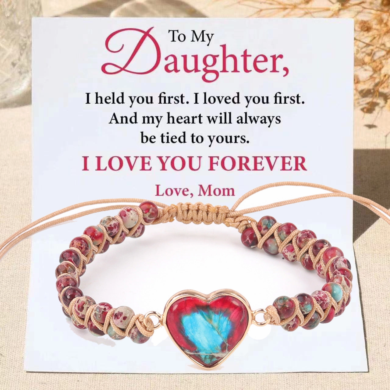 Wholesale Heart Pendant Bracelet Double Braided Friendship Bracelet