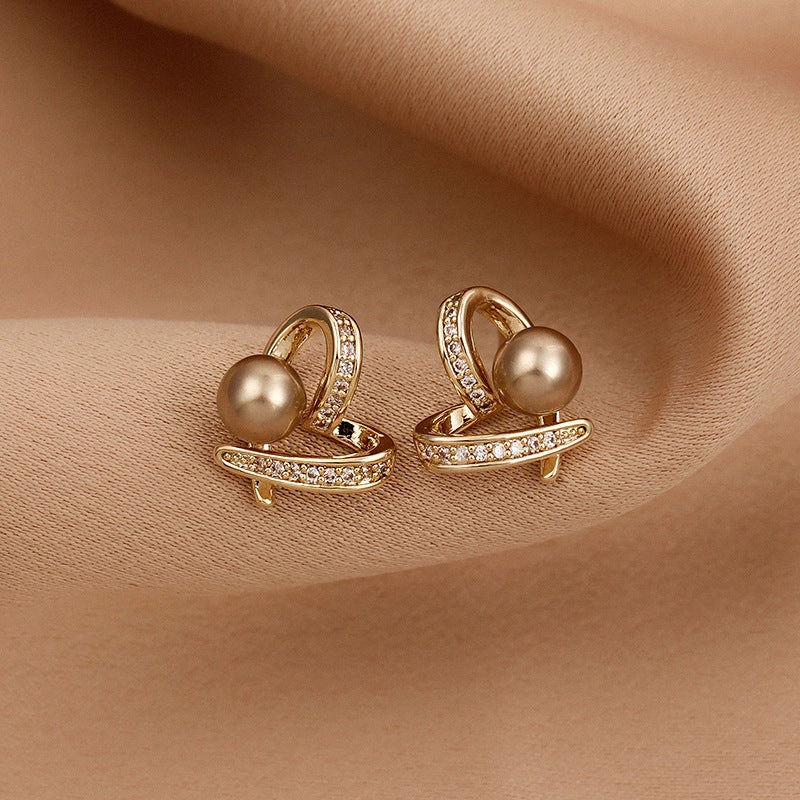 Wholesale Heart Shape Pearl Alloy Earrings