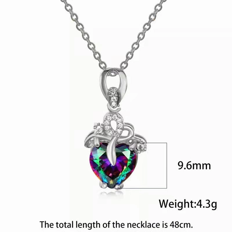 Wholesale Heart Shaped Diamond Crystal Necklace