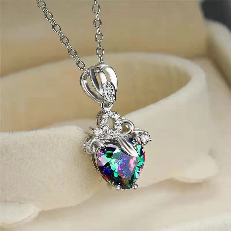 Wholesale Heart Shaped Diamond Crystal Necklace