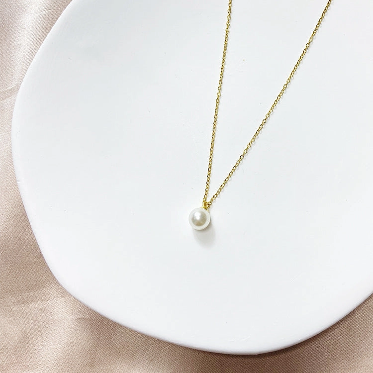 Wholesale Heart-shaped Pearl Stainless Steel Necklaces