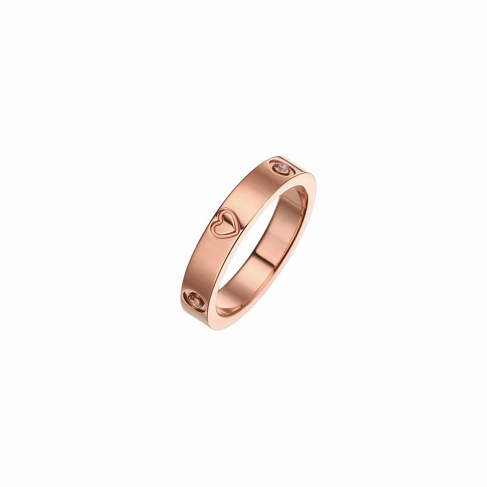 Wholesale Heart-shaped Titanium Steel Rings