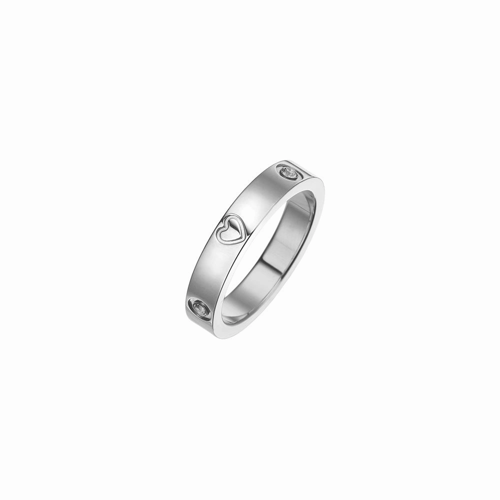 Wholesale Heart-shaped Titanium Steel Rings