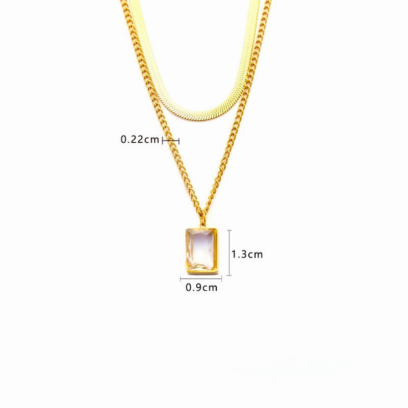 Wholesale Heart Shaped Titanium Steel Snake Bone Chain