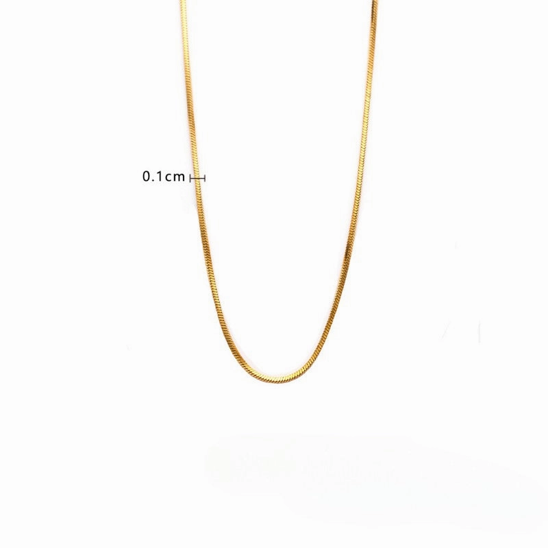 Wholesale Heart Shaped Titanium Steel Snake Bone Chain