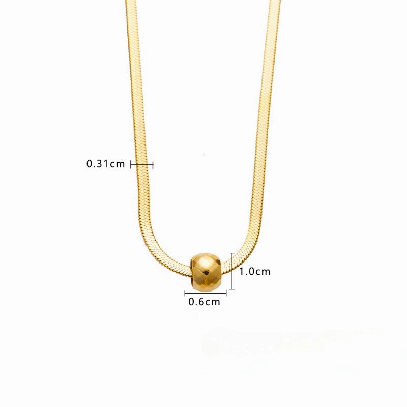 Wholesale Heart Shaped Titanium Steel Snake Bone Chain
