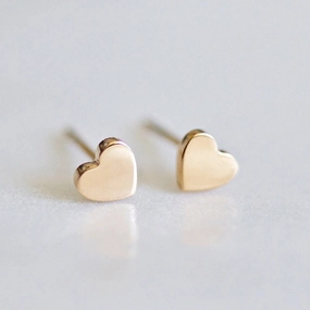 Wholesale Heart Simple Stainless Steel Earrings