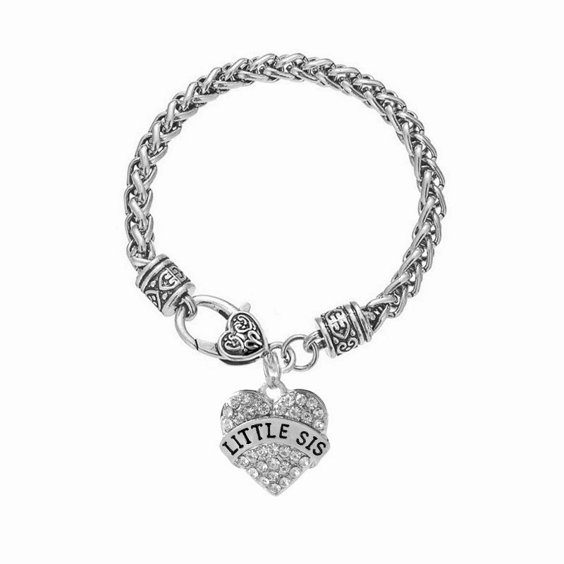 Wholesale Heart Sister Letter Alloy Bracelet