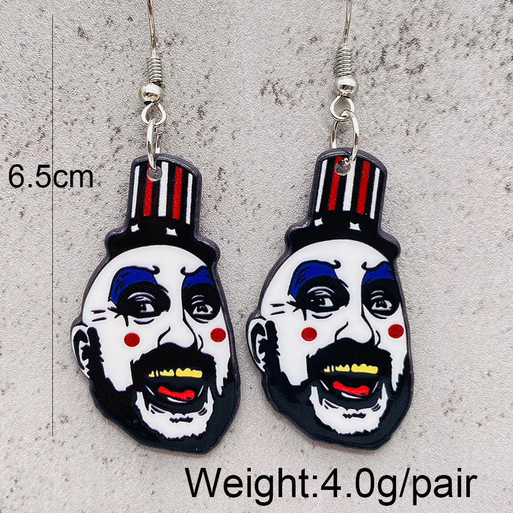 Wholesale Heart Skull Acrylic Earrings