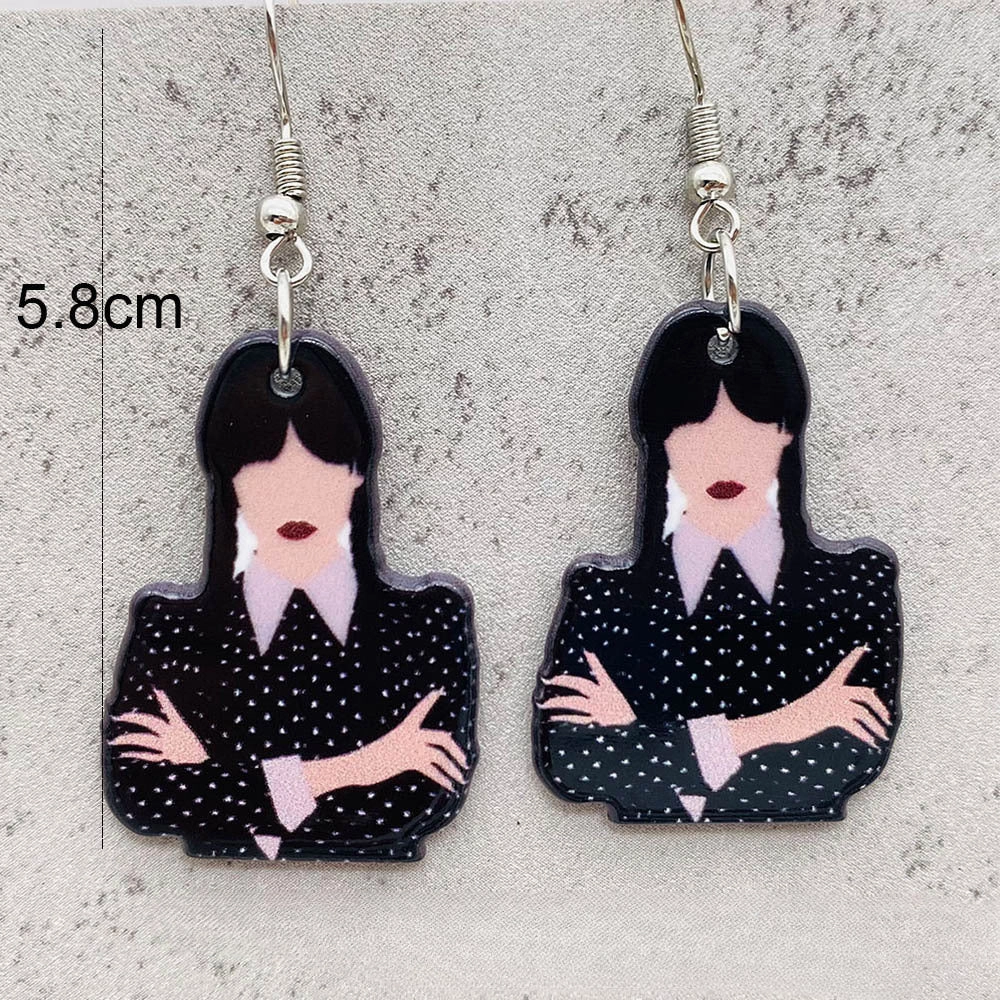Wholesale Heart Skull Acrylic Earrings
