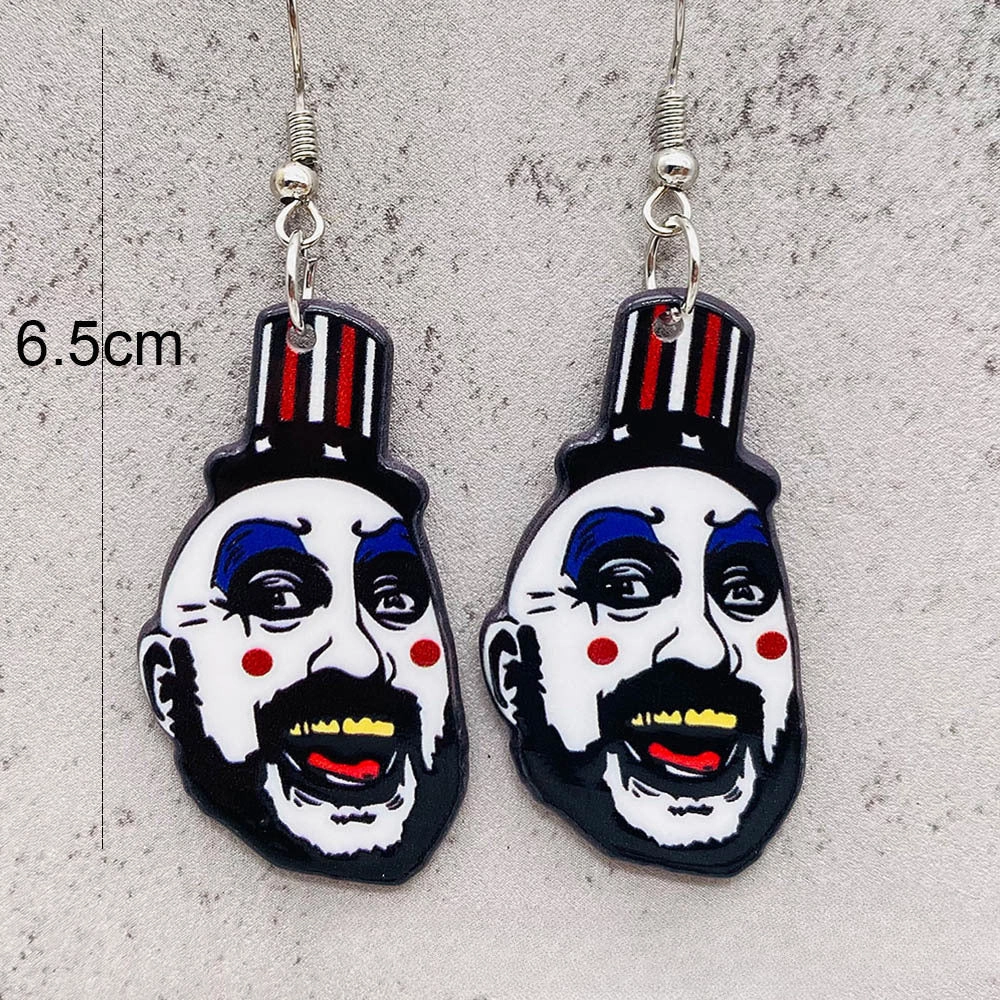Wholesale Heart Skull Acrylic Earrings