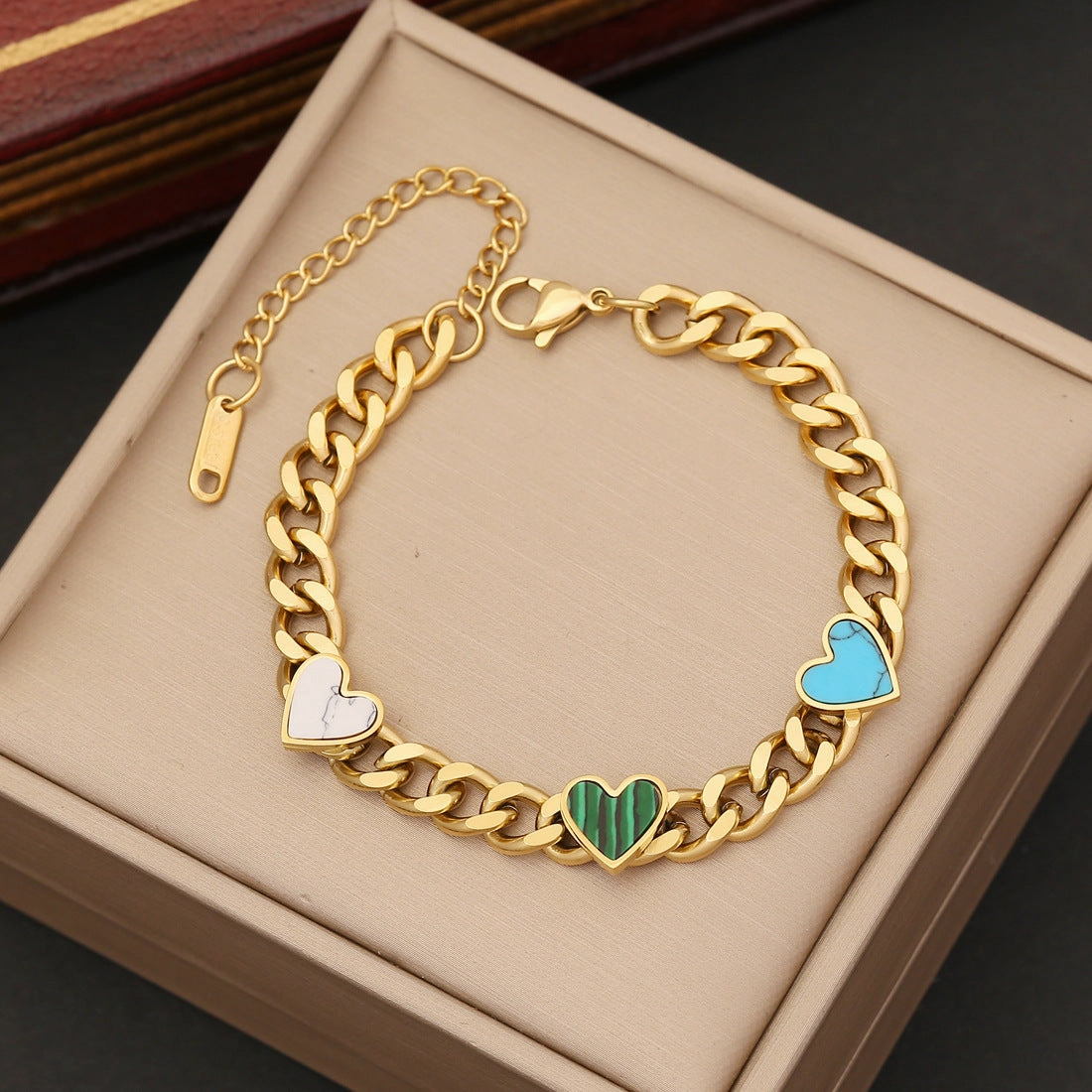 Wholesale Heart Stainless Steel Star Bracelet