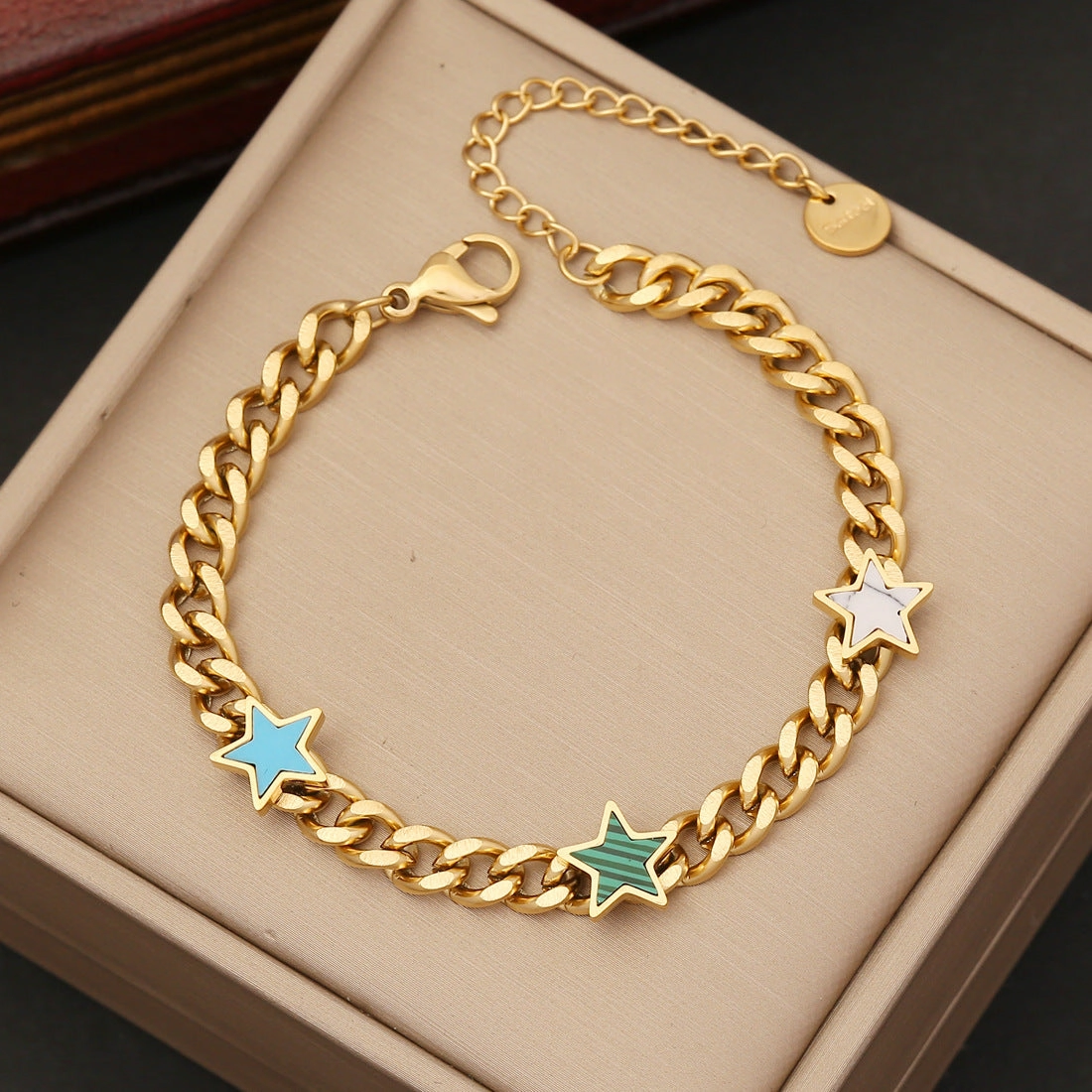 Wholesale Heart Stainless Steel Star Bracelet