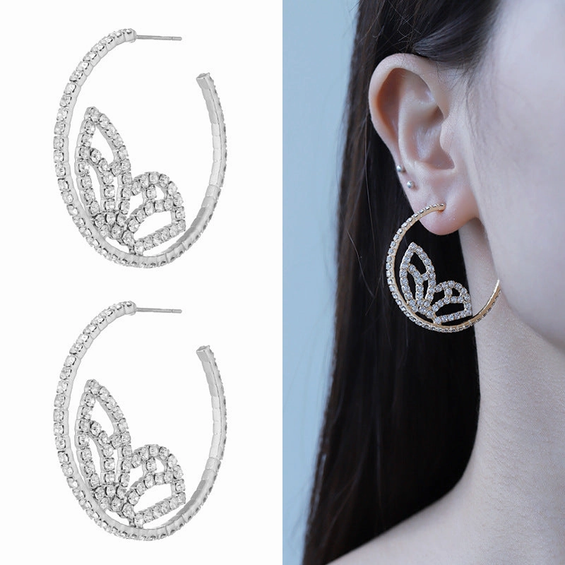 Wholesale Heart Tassel Copper Earrings