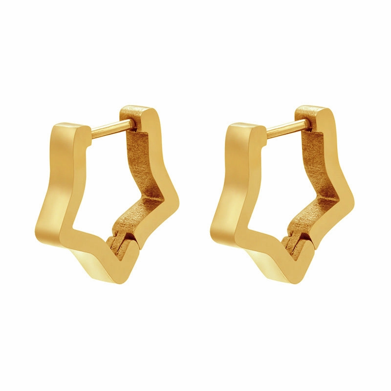 Wholesale Heart Triangle Geometric Gold Plated Earrings