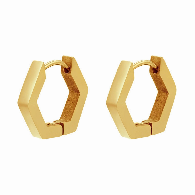Wholesale Heart Triangle Geometric Gold Plated Earrings