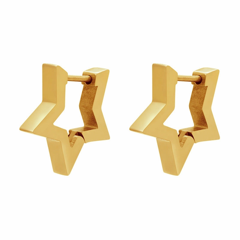 Wholesale Heart Triangle Geometric Gold Plated Earrings