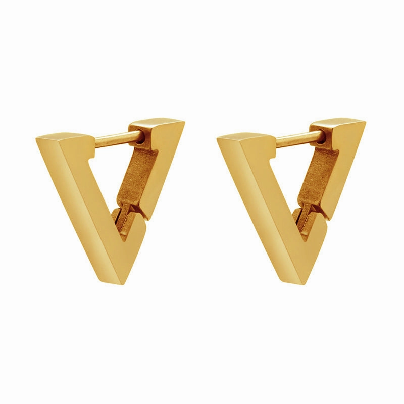 Wholesale Heart Triangle Geometric Gold Plated Earrings