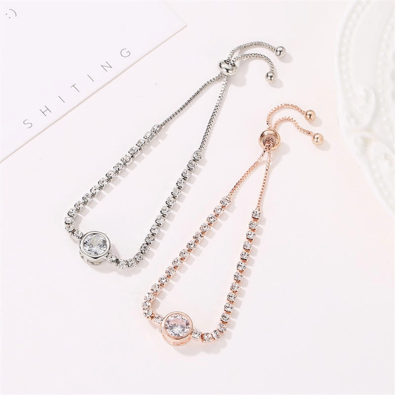 Wholesale Heart Zircon Copper Bracelet
