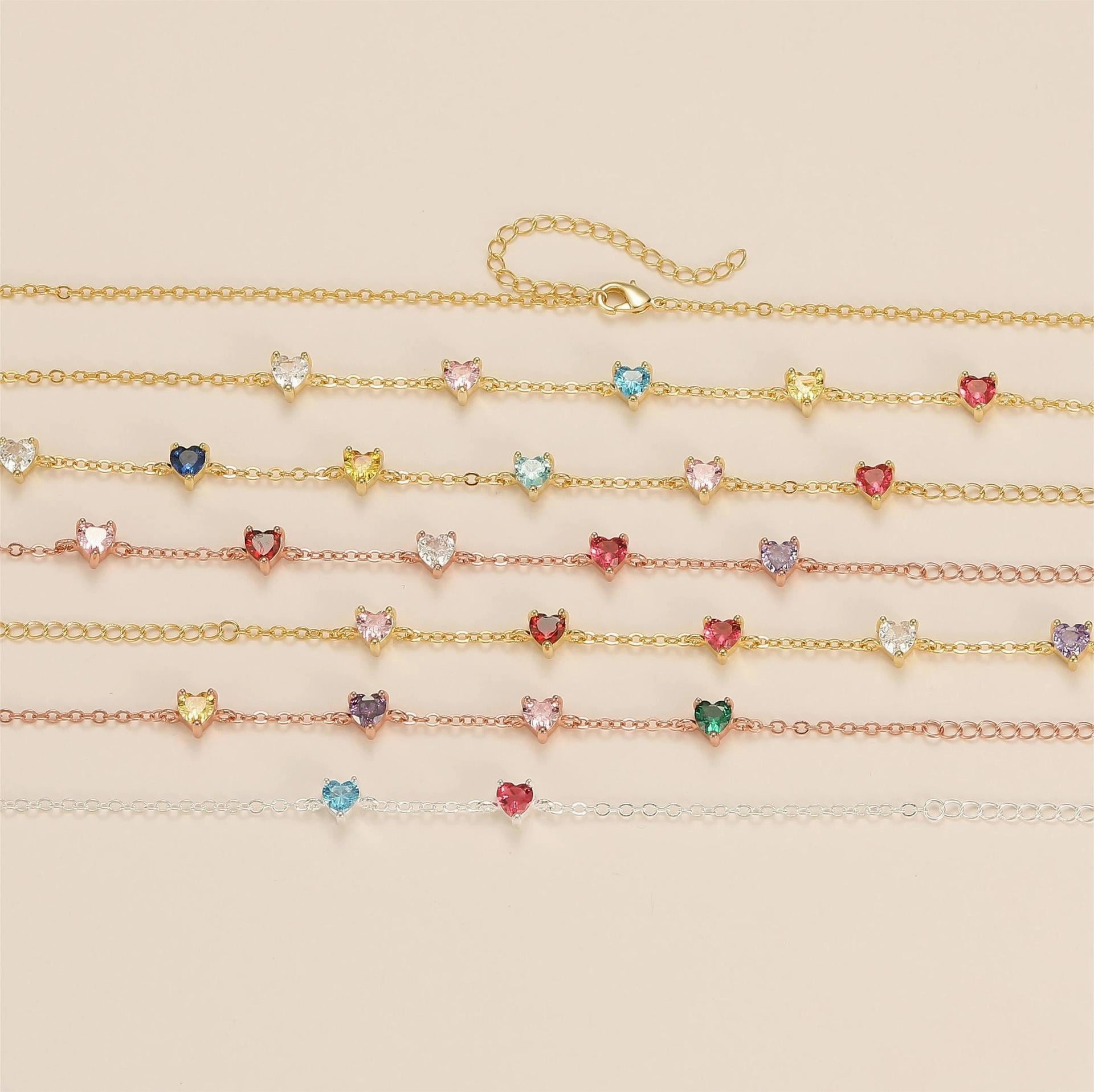 Wholesale Heart Zirconium Titanium Steel Necklaces