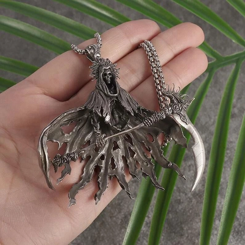 Wholesale Hell Death Scythe Death Advent Necklace