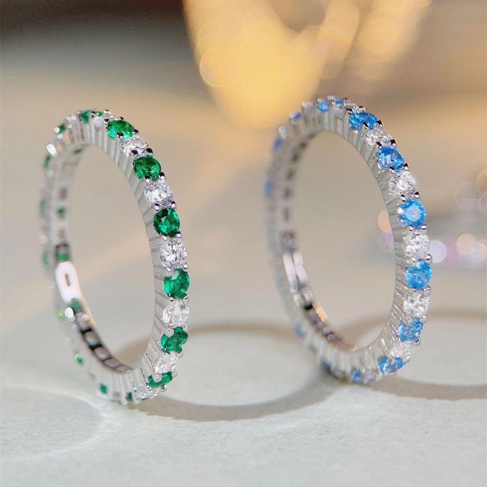 Wholesale High Carbon Diamond S925 Sterling Silver Ring