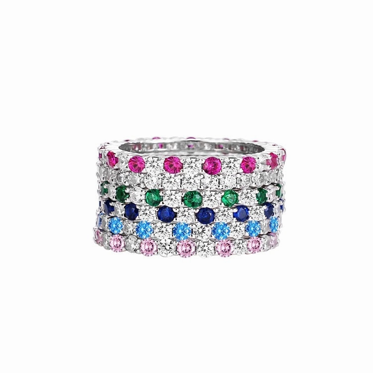 Wholesale High Carbon Diamond S925 Sterling Silver Ring