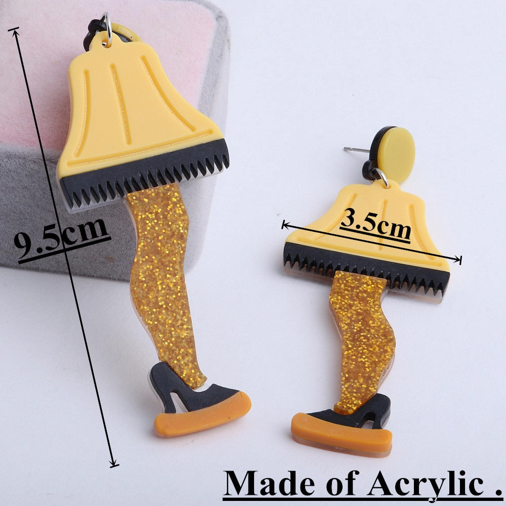Wholesale High Heels Short Skirt Acrylic Earrings