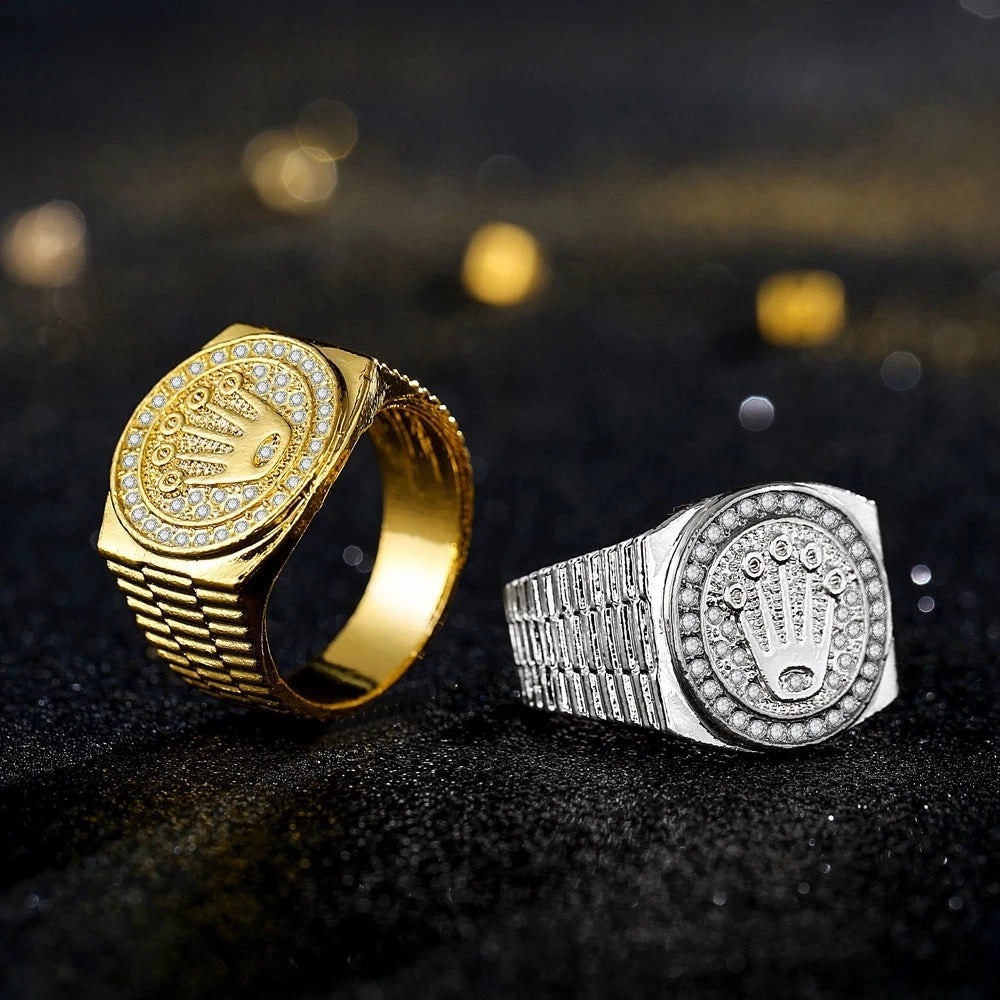 Wholesale Hip Hop Cross Alloy Ring