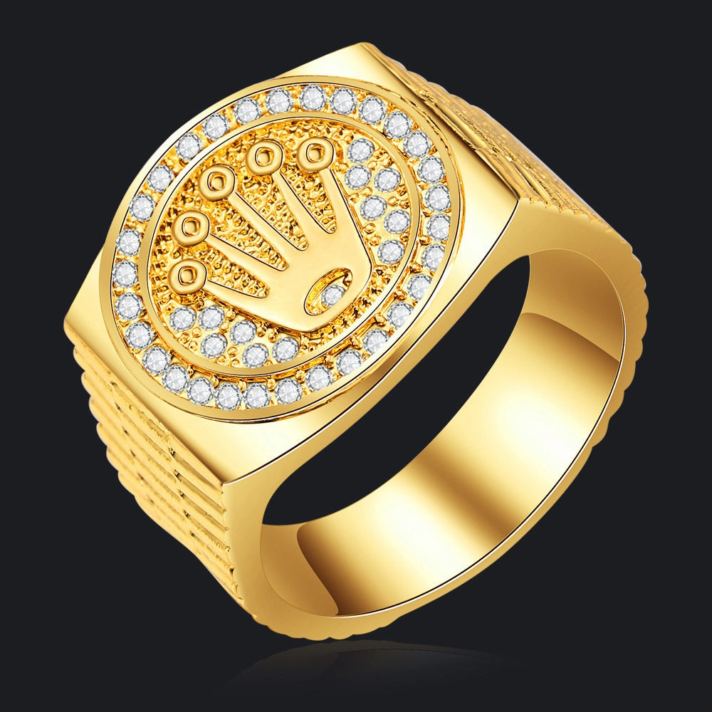 Wholesale Hip Hop Cross Alloy Ring