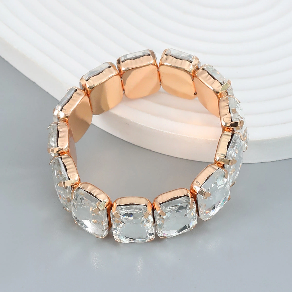 Wholesale Hip Hop Full Diamond Alloy Bracelet