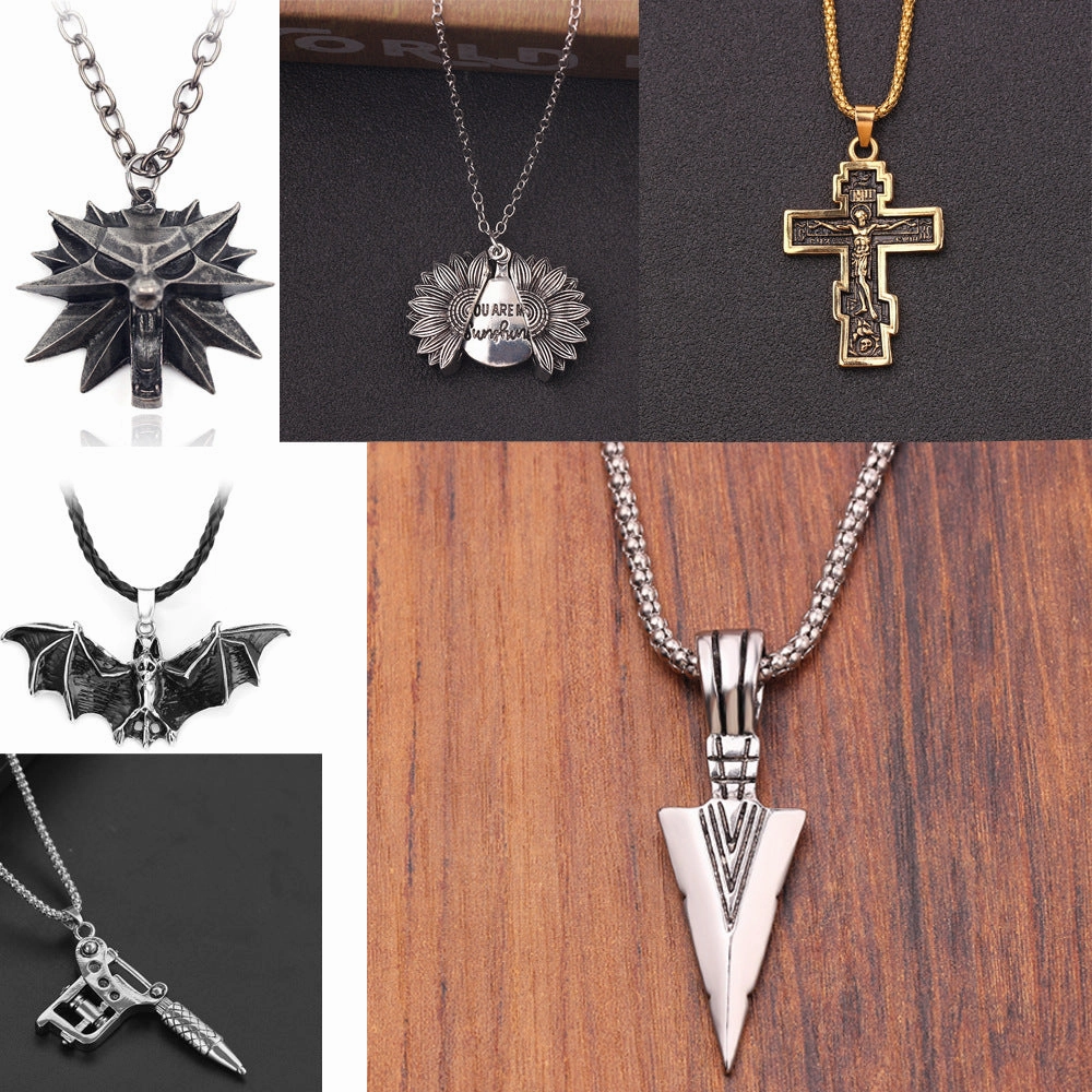 Wholesale Hip Hop Hiphop Maple Leaf Titanium Steel Sweater Chain