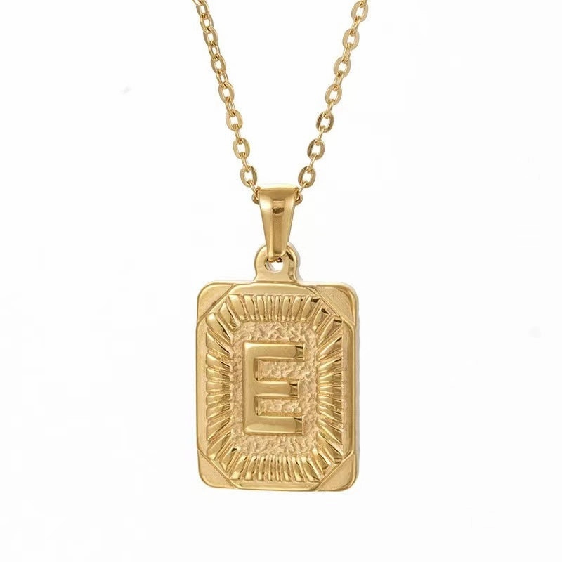 Wholesale Hip-hop Stainless Steel Letter Necklaces