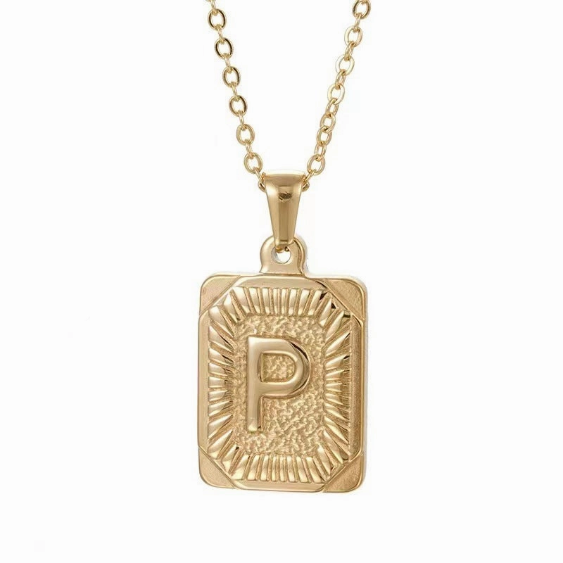 Wholesale Hip-hop Stainless Steel Letter Necklaces