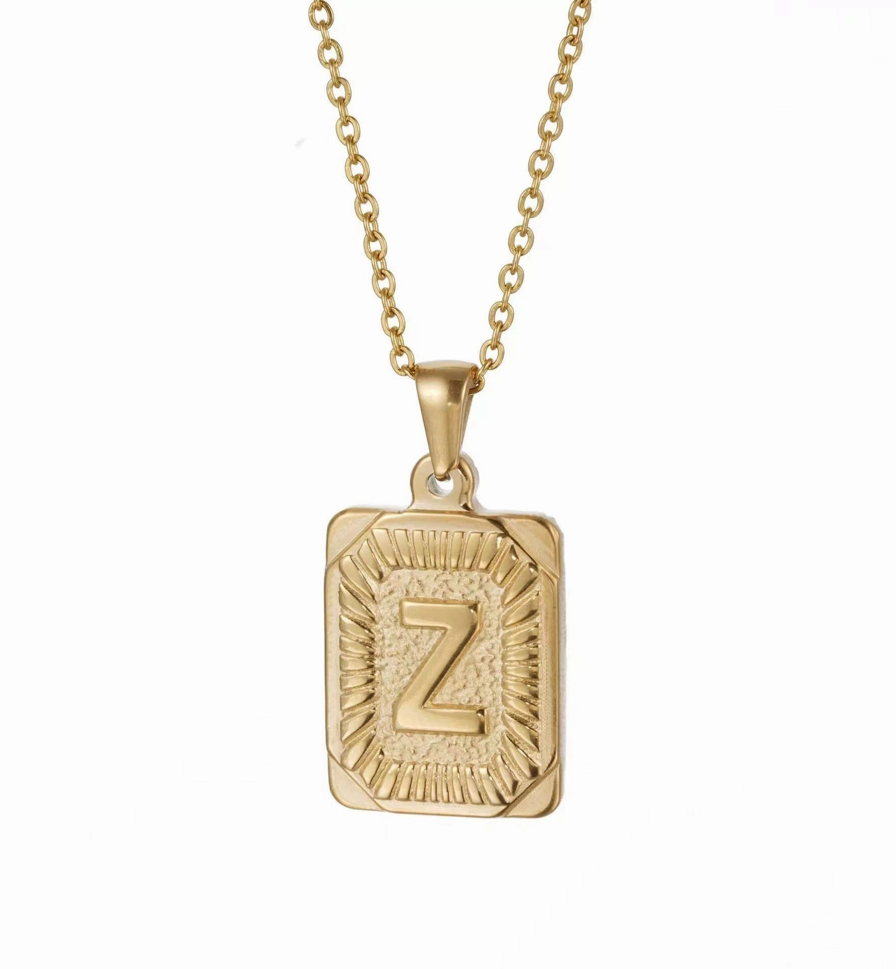 Wholesale Hip-hop Stainless Steel Letter Necklaces