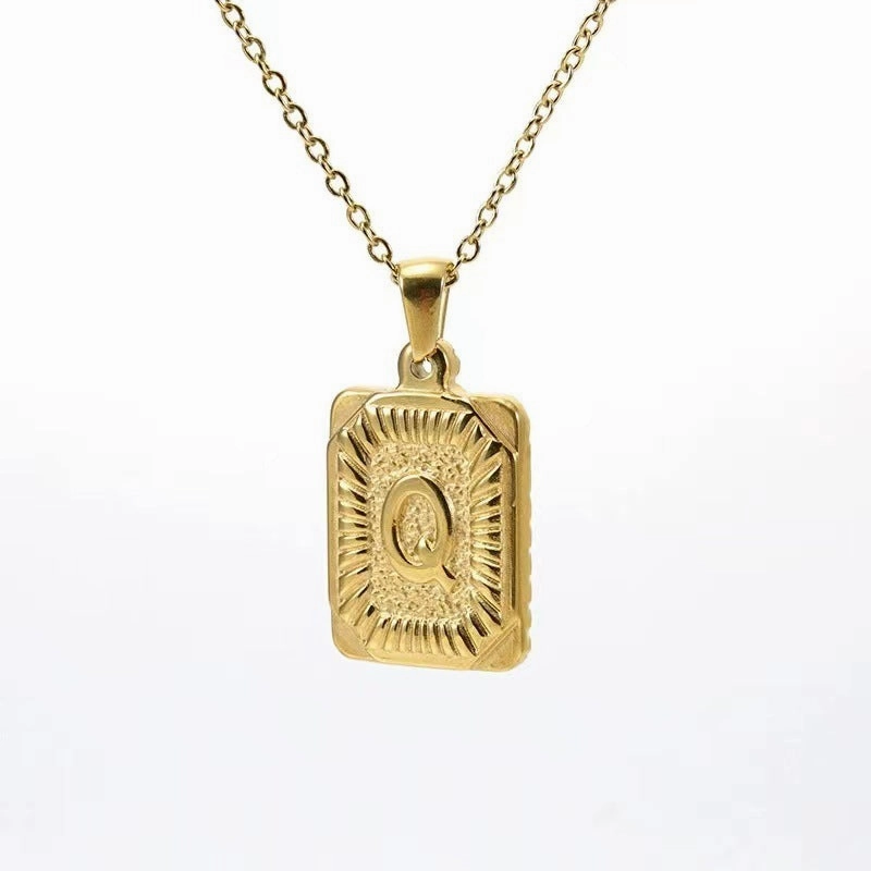 Wholesale Hip-hop Stainless Steel Letter Necklaces