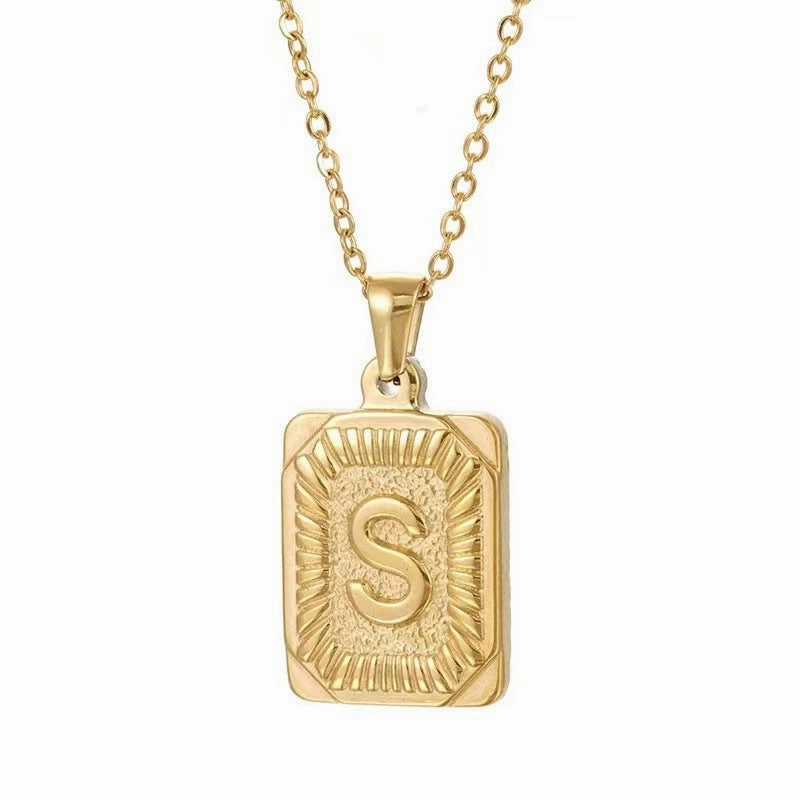 Wholesale Hip-hop Stainless Steel Letter Necklaces