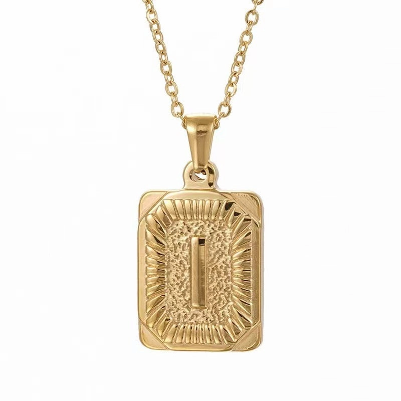 Wholesale Hip-hop Stainless Steel Letter Necklaces