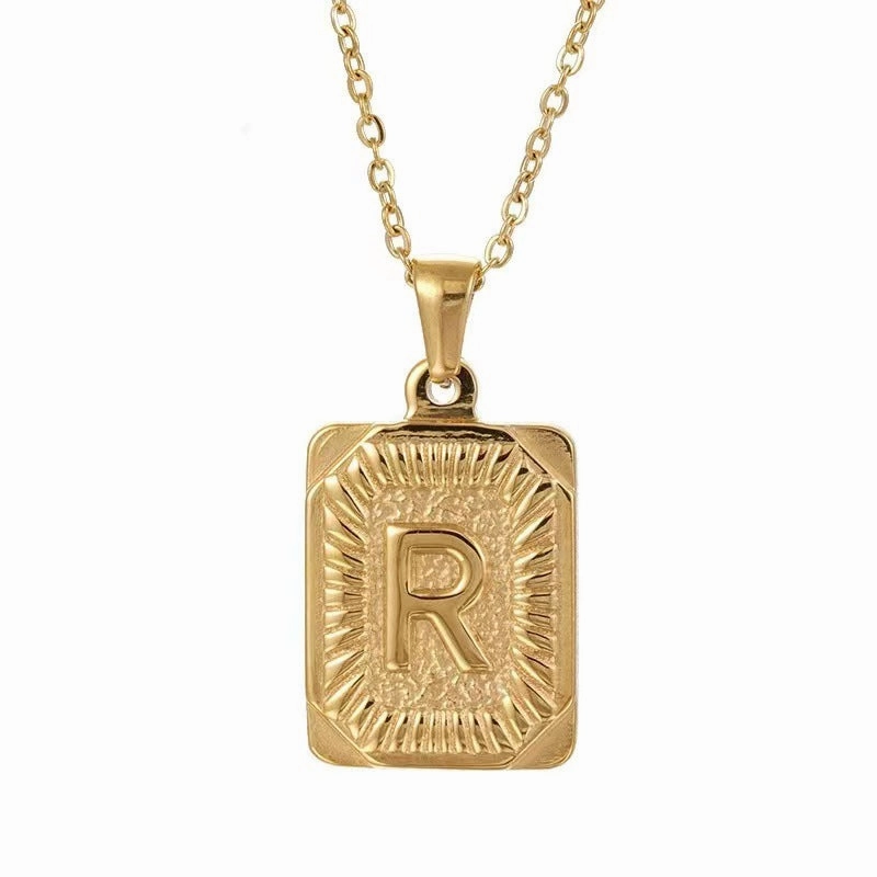 Wholesale Hip-hop Stainless Steel Letter Necklaces